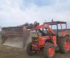 Tractor Same Minitauro 60 (4x4) cu Încărcător Frontal, Macara Lemne și Plug