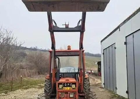 Tractor Same Minitauro 60 (4x4) cu Încărcător Frontal, Macara Lemne și Plug - 2/7