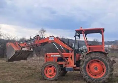Tractor Same Minitauro 60 (4x4) cu Încărcător Frontal, Macara Lemne și Plug - 3/7