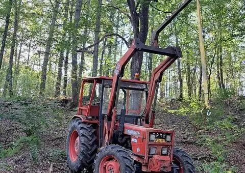 Tractor Same Minitauro 60 (4x4) cu Încărcător Frontal, Macara Lemne și Plug - 5/7