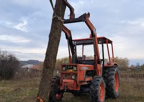 Tractor Same Minitauro 60 (4x4) cu Încărcător Frontal, Macara Lemne și Plug - 6/7