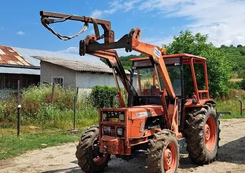 Tractor Same Minitauro 60 (4x4) cu Încărcător Frontal, Macara Lemne și Plug - 7/7