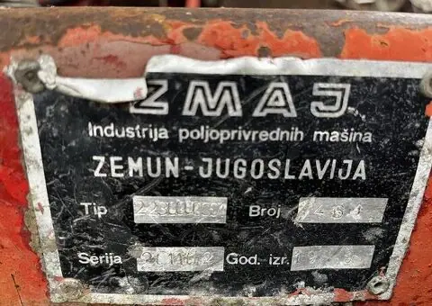 Culegător porumb 2 rânduri Zmaj 223 – buncăr mare, tocător, stare bună - 3/6